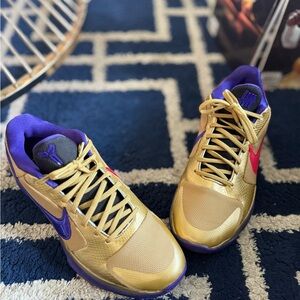Nike Gold and Purple Sneakers